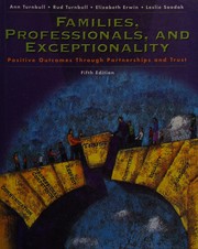 Cover of: Families, professionals, and exceptionality by Ann Turnbull ... [et al.].