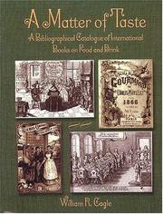 Cover of: A Matter of Taste: A Bibliographical Catalogue of the Gernon Collection of Books on Food and Drink