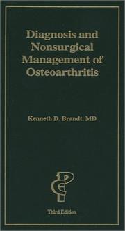 Cover of: Diagnosis and Nonsurgical Management of Osteoarthritis