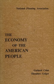 Cover of: The economy of the American people
