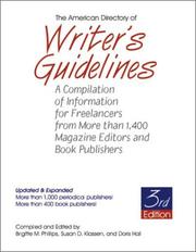 Cover of: The American Directory of Writer's Guidelines by Brigitte M. Phillips