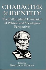 Cover of: Character and Identity
