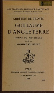 Cover of: Guillaume d'Angleterre by Chrétien de Troyes