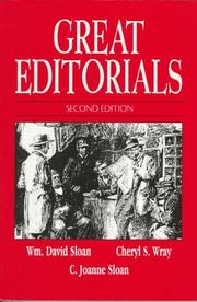 Cover of: Great editorials: masterpieces of opinion writing