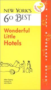 Cover of: New York's 60 best wonderful little hotels