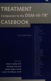 Cover of: Treatment companion to the DSM-IV-TR casebook by edited by Robert L. Spitzer ... [et al.]