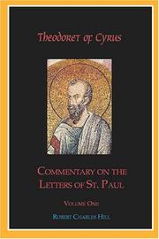 Cover of: Theodoret of Cyrus: Commentary on The Letters of St Paul, Vol 1