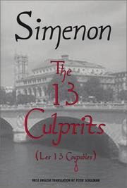 Cover of: The 13 Culprits by Georges Simenon, Georges Simenon