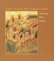 Cover of: This Place on Earth 2002: Measuring What Matters