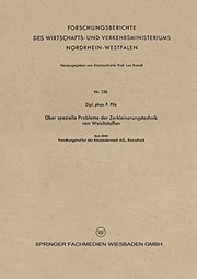 Cover of: Über spezielle Probleme der Zerkleinerungstechnik von Weichstoffen  ... Nordrhein-Westfalen )