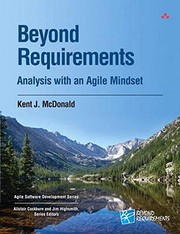 Cover of: Beyond Requirements: Analysis with an Agile Mindset