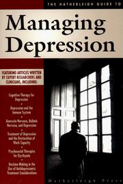 Cover of: The Hatherleigh guide to managing depression.