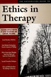 Cover of: The Hatherleigh guide to ethics in therapy.
