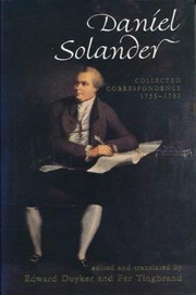 Cover of: Daniel Solander: collected correspondence, 1753-1782