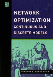 Cover of: Network optimization by Dimitri P. Bertsekas