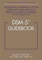 Cover of: DSM-5 Guidebook by Donald W. Black. M.D., Jon E. Grant, M.D.