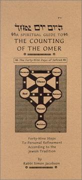 Counting of the Omer by Simon Jacobson