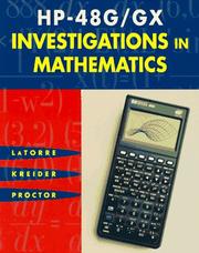 Cover of: Hp-48G/Gx Investigations in Mathematics by Donald R. Latrve, Donald L. Kreider, T. G. Proctor
