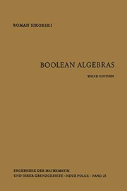 Boolean algebras by Roman Sikorski