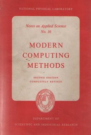 Modern computing methods by National Physical Laboratory (Great Britain)