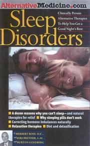 Cover of: Sleep Disorders: An Alternative Medicine Definitive Guide