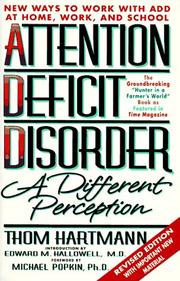 Cover of: Attention deficit disorder by Thom Hartmann