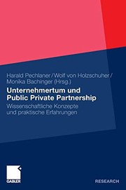 Cover of: Unternehmertum und Public Private Partnership: Wissenschaftliche Konzepte und praktische Erfahrungen