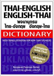 Cover of: Thai-English English-Thai Dictionary for Non-Thai Speakers, Revised Edition (Dictionary) (Dictionary)