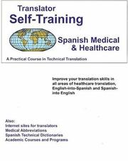 Cover of: Translator Self-Training--Spanish Medical by Morry Sofer