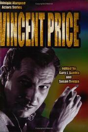 Cover of: Vincent Price (Midnight Marquee Actors Series) by 