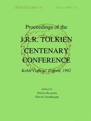 Cover of: Proceedings of the J.R.R. Tolkien Centenary Conference, 1992 by J. R. R. Tolkien Centenary Conference (1992 Keble College, Oxford)