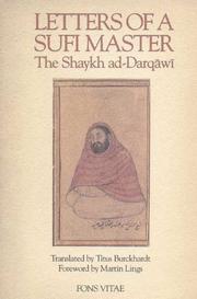 Cover of: Letters of a Sufi Master (The Fons Vitae Titus Burckhardt series) by Shaykh Al-'Arabi ad-Darqawi