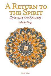 Cover of: A Return to the Spirit: Questions and Answers (Quinta Essentia series)