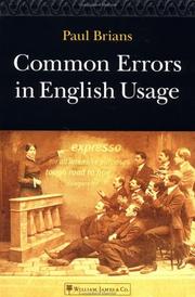Cover of: Common errors in English usage