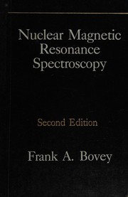 Cover of: Nuclear magnetic resonance spectroscopy