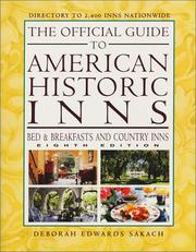 Cover of: The Official Guide to American Historic Inns-8th Edition (Official Guide to American Historic Inns: Bed & Breakfasts & Country Inns)