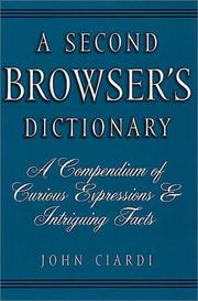 Cover of: A Second Browser's Dictionary (Common Reader Editions)
