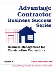 Cover of: Business Management for Construction Contractors (Advantage Contractor Business Success, Vol 8)