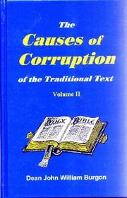 Cover of: Causes of Corruption of the Traditional Text of the Holy Gospels