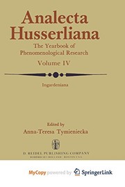 Cover of: Ingardeniana: A Spectrum of Specialised Studies Establishing the Field of Research