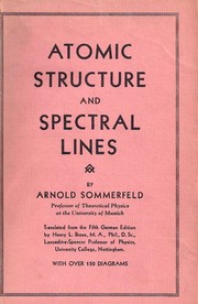 Cover of: Atomic structure and spectral lines by Arnold Sommerfeld