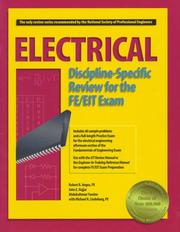 Cover of: Electrical discipline-specific review for the FE/EIT exam