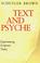 Cover of: Text and Psyche