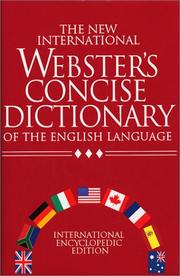 Cover of: The New International Webster's Concise Dictionary of the English Language (Dictionaries) by Sidney I. Landau