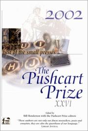 Cover of: The Pushcart Prize XXVI: Best of the Small Presses, 2002 Edition