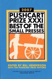 Cover of: The Pushcart Prize XXXI by Bill Henderson