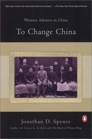Cover of: To Change China: Western Advisers in China