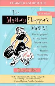 Mystery Shopper's Manual by Cathy Stucker