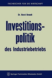 Cover of: Investitionspolitik des Industriebetriebs