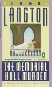 Cover of: The Memorial Hall murder by Jane Langton